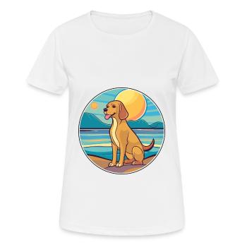 Braque Saint Germain race de chien dessin animé Kawaii chien - T-shirt respirant Femme - blanc - Devant - AI Model Female 172 dark (172cm)