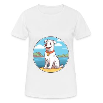 Kanadischer Labrador Husky Hunderasse Cartoon Kawaii - Frauen T-Shirt atmungsaktiv - Weiß - Vorne - AI Model Female 172 dark (172cm)