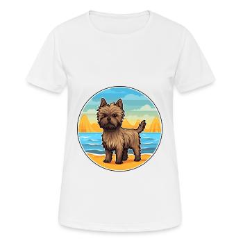 Cairn Terrier Hund Rasse Cartoon Kawaii Clipart Hund - Frauen T-Shirt atmungsaktiv - Weiß - Vorne - AI Model Female 172 dark (172cm)