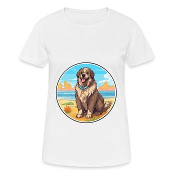 Caucasian Shepherd Dog Breed Cartoon Kawaii Dog - Women's Breathable T-Shirt - white - Front - AI Model Female 172 dark (172cm)