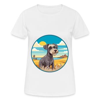 Cesky Terrier Hund Rasse Cartoon Kawaii Clipart Hund - Frauen T-Shirt atmungsaktiv - Weiß - Vorne - AI Model Female 172 dark (172cm)