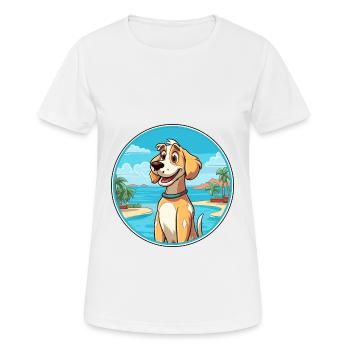 Cierny Sery Dog Breed Cartoon Kawaii Clipart Dog - Women's Breathable T-Shirt - white - Front - AI Model Female 172 dark (172cm)