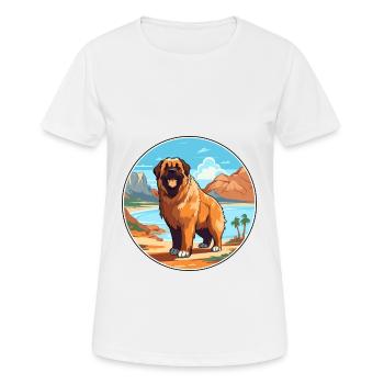 Estrela Mountain Dog race Cartoon Kawaii Clipart - T-shirt respirant Femme - blanc - Devant - AI Model Female 172 dark (172cm)
