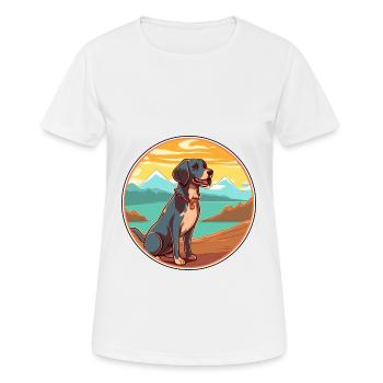 Formose Mountain Dog race Cartoon Kawaii Clipart - T-shirt respirant Femme - blanc - Devant - AI Model Female 172 dark (172cm)