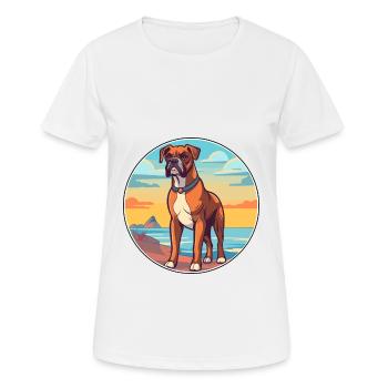 Deutscher Boxerhund Rasse Cartoon Kawaii Clipart Hund - Frauen T-Shirt atmungsaktiv - Weiß - Vorne - AI Model Female 172 dark (172cm)