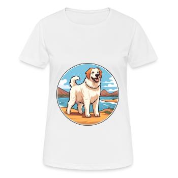 georgischer, schäferhund, rasse, cartoon, kawaii, clipart - Frauen T-Shirt atmungsaktiv - Weiß - Vorne - AI Model Female 172 dark (172cm)
