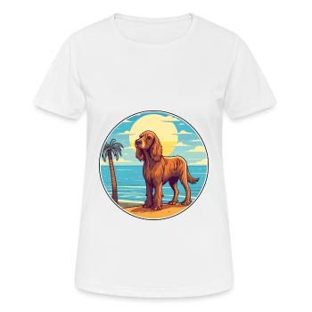 Cocker anglais épagneul chien race dessin animé kawaii - T-shirt respirant Femme - blanc - Devant - AI Model Female 172 dark (172cm)