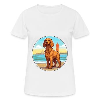 Griffon Fauve De Bretagne Dog Breed Cartoon Kawaii - Women's Breathable T-Shirt - white - Front - AI Model Female 172 dark (172cm)