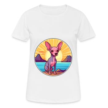 Inka Haarloser Hund Rasse Cartoon Kawaii Clipart Hund - Frauen T-Shirt atmungsaktiv - Weiß - Vorne - AI Model Female 172 dark (172cm)