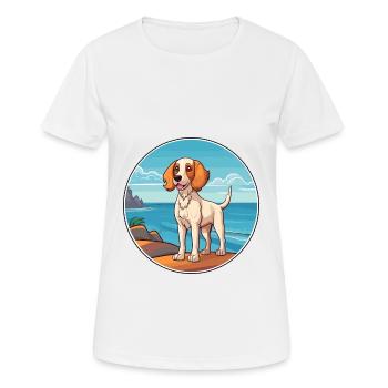Jamthund Dog Breed Cartoon Kawaii Clipart Dog Pet - Women's Breathable T-Shirt - white - Front - AI Model Female 172 dark (172cm)