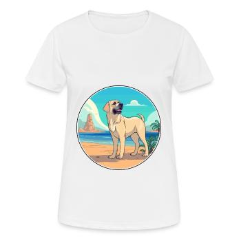 Kangal chien race dessin animé Kawaii Clipart aquarelle - T-shirt respirant Femme - blanc - Devant - AI Model Female 172 dark (172cm)