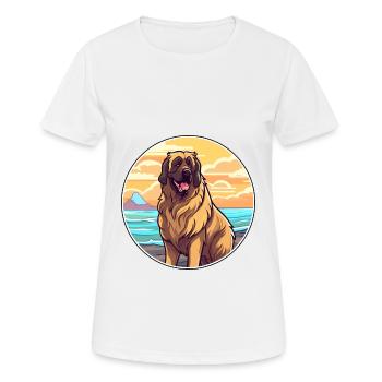 Leonberger Hund Rasse Cartoon Kawaii Clipart Hund - Frauen T-Shirt atmungsaktiv - Weiß - Vorne - AI Model Female 172 dark (172cm)