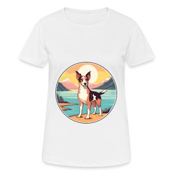 Nouvelle-Zélande chien race dessin animé kawaii Clipart chien - T-shirt respirant Femme - blanc - Devant - AI Model Female 172 dark (172cm)