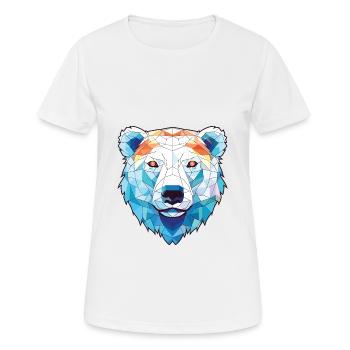 Eisbär Buntes Aquarell Tier Illustration - Frauen T-Shirt atmungsaktiv - Weiß - Vorne - AI Model Female 172 dark (172cm)