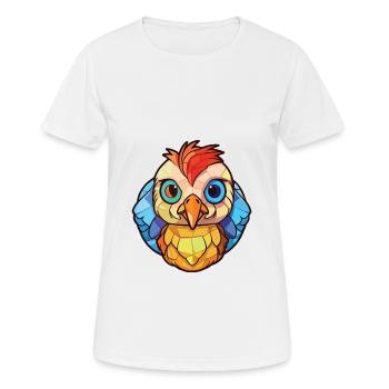 Baby Huhn buntes Aquarell Tier Karikatur - Frauen T-Shirt atmungsaktiv - Weiß - Vorne - AI Model Female 172 dark (172cm)