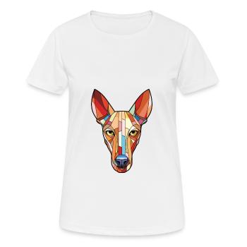 Pharaoh Hound Dog Colorful Watercolor Animal Pet - Women's Breathable T-Shirt - white - Front - AI Model Female 172 dark (172cm)