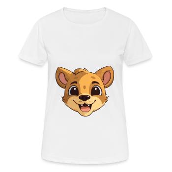 Illustration d’aquarelle de bande dessinée de bébé chat - T-shirt respirant Femme - blanc - Devant - AI Model Female 172 dark (172cm)