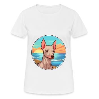 Peruanische haarlose Hunderasse Cartoon Kawaii Clipart - Frauen T-Shirt atmungsaktiv - Weiß - Vorne - AI Model Female 172 dark (172cm)