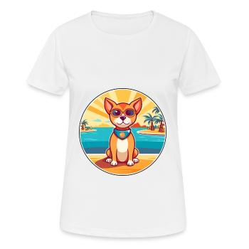 Perro de Presa Mallorquinische Hunderasse Cartoon Kawaii - Frauen T-Shirt atmungsaktiv - Weiß - Vorne - AI Model Female 172 dark (172cm)