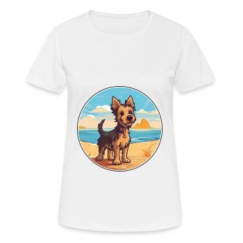 Ormskirk Terrier Hund Rasse Cartoon Kawaii Clipart - Frauen T-Shirt atmungsaktiv - Weiß - Vorne - AI Model Female 172 dark (172cm)