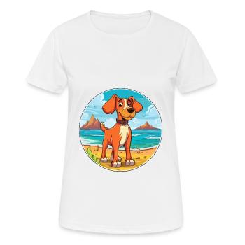 Prazsky Krysarik Hund Rasse Cartoon Kawaii Clipart - Frauen T-Shirt atmungsaktiv - Weiß - Vorne - AI Model Female 172 dark (172cm)