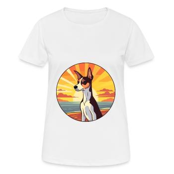 Ratte Terrier Hund Rasse Cartoon Kawaii Clipart Hund - Frauen T-Shirt atmungsaktiv - Weiß - Vorne - AI Model Female 172 dark (172cm)