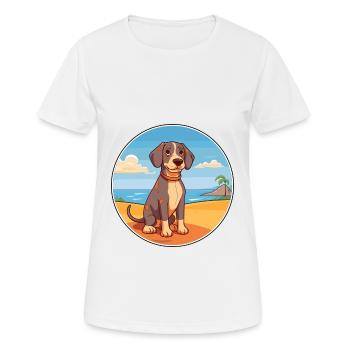 Tosa Hund Rasse Cartoon Kawaii Clipart Aquarell - Frauen T-Shirt atmungsaktiv - Weiß - Vorne - AI Model Female 172 dark (172cm)