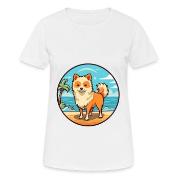 spielzeug deutsch spitz hund rasse cartoon kawaii clipart - Frauen T-Shirt atmungsaktiv - Weiß - Vorne - AI Model Female 172 dark (172cm)