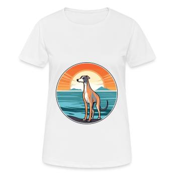 whippet hund rasse cartoon kawaii clipart hund haustier - Frauen T-Shirt atmungsaktiv - Weiß - Vorne - AI Model Female 172 dark (172cm)