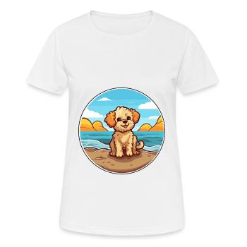 Russian Toy Dog Breed Cartoon Kawaii Clipart Dog - Women's Breathable T-Shirt - white - Front - AI Model Female 172 dark (172cm)