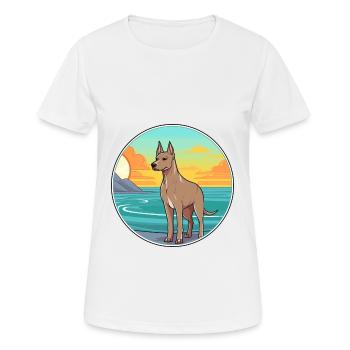 thailändisch ridgeback hunderasse cartoon kawaii clipart - Frauen T-Shirt atmungsaktiv - Weiß - Vorne - AI Model Female 172 dark (172cm)