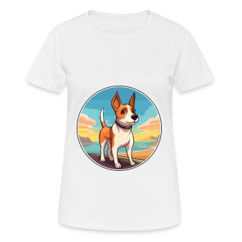 Teddy Roosevelt Terrier Dog Breed Cartoon Kawaii - Women's Breathable T-Shirt - white - Front - AI Model Female 172 dark (172cm)