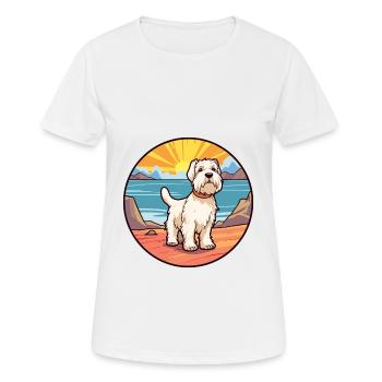 Sealyham Terrier Dog Breed Cartoon Kawaii Clipart - Women's Breathable T-Shirt - white - Front - AI Model Female 172 dark (172cm)