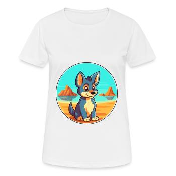 Tamaskan Dog Breed Cartoon Kawaii Clipart Dog Pet - Women's Breathable T-Shirt - white - Front - AI Model Female 172 dark (172cm)