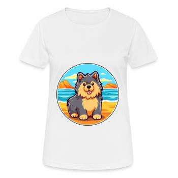 schwedisch lapphund hunderasse cartoon kawaii clipart - Frauen T-Shirt atmungsaktiv - Weiß - Vorne - AI Model Female 172 dark (172cm)