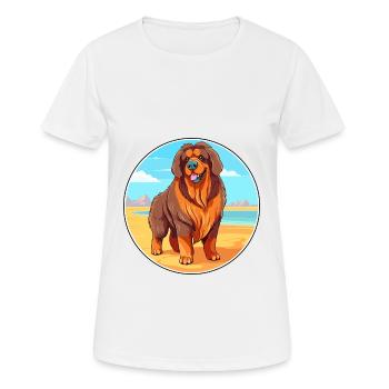 Tibetischer Mastiff Hund Rasse Cartoon Kawaii Clipart - Frauen T-Shirt atmungsaktiv - Weiß - Vorne - AI Model Female 172 dark (172cm)