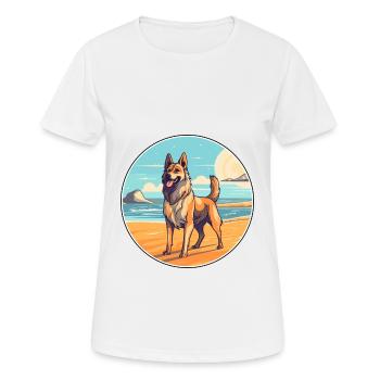Schäferhund Rasse Cartoon Kawaii Clipart - Frauen T-Shirt atmungsaktiv - Weiß - Vorne - AI Model Female 172 dark (172cm)