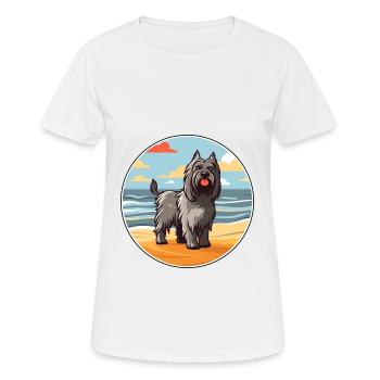 Skye Terrier Hund Rasse Cartoon Kawaii Clipart Hund - Frauen T-Shirt atmungsaktiv - Weiß - Vorne - AI Model Female 172 dark (172cm)