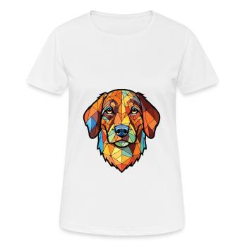 Cimarron Uruguayo Dog Breed Colorful Watercolor - Women's Breathable T-Shirt - white - Front - AI Model Female 172 dark (172cm)