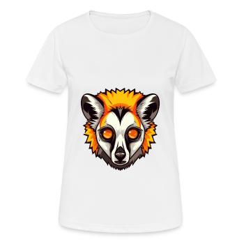 Lemur Colorful Watercolor Cartoon Kawaii Animal - Women's Breathable T-Shirt - white - Front - AI Model Female 172 dark (172cm)