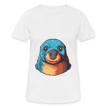 Mole Colorful Watercolor Cartoon Kawaii Animal - Women's Breathable T-Shirt - white - Front - AI Model Female 172 dark (172cm)