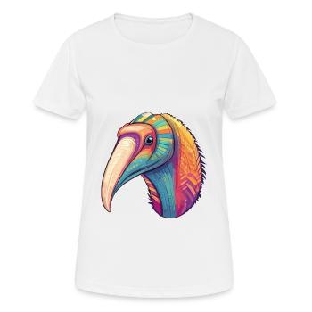 Ameisenbär Bunte Aquarell-Karikatur Kawaii-Tier - Frauen T-Shirt atmungsaktiv - Weiß - Vorne - AI Model Female 172 dark (172cm)