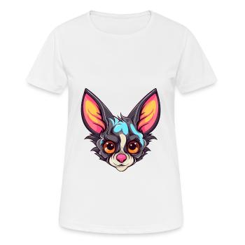 Aye Aye Colorful Watercolor Cartoon Kawaii Animal - Women's Breathable T-Shirt - white - Front - AI Model Female 172 dark (172cm)