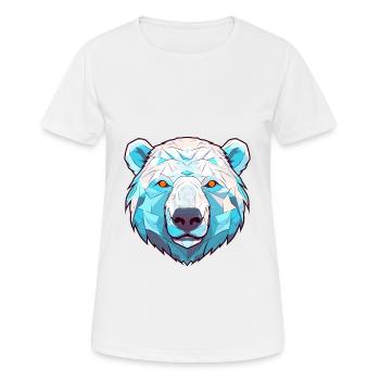 Ours Polaire Aquarelle Colorée Dessin Animé Kawaii Anim - T-shirt respirant Femme - blanc - Devant - AI Model Female 172 dark (172cm)