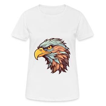 Adler Buntes Aquarell Cartoon Kawaii Tier - Frauen T-Shirt atmungsaktiv - Weiß - Vorne - AI Model Female 172 dark (172cm)