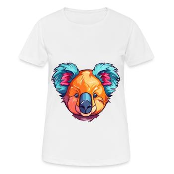 Koala Aquarelle Colorée Dessin Animé Kawaii Animal - T-shirt respirant Femme - blanc - Devant - AI Model Female 172 dark (172cm)