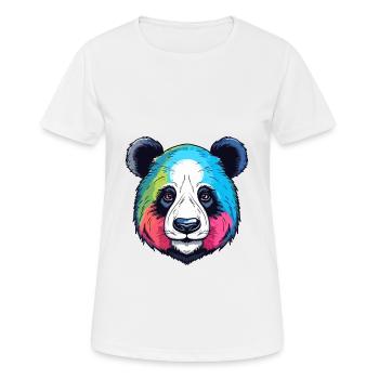 Panda Buntes Aquarell Cartoon Kawaii Tier - Frauen T-Shirt atmungsaktiv - Weiß - Vorne - AI Model Female 172 dark (172cm)