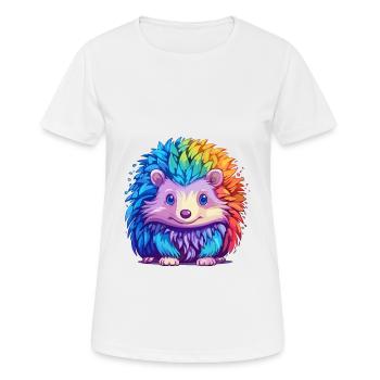 Igel Buntes Aquarell Cartoon Kawaii Tier - Frauen T-Shirt atmungsaktiv - Weiß - Vorne - AI Model Female 172 dark (172cm)