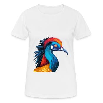 Cassowary Colorful Watercolor Cartoon Kawaii Anima - Women's Breathable T-Shirt - white - Front - AI Model Female 172 dark (172cm)