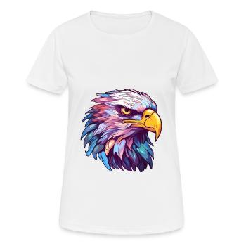 Adler Buntes Aquarell Cartoon Kawaii Tier - Frauen T-Shirt atmungsaktiv - Weiß - Vorne - AI Model Female 172 dark (172cm)